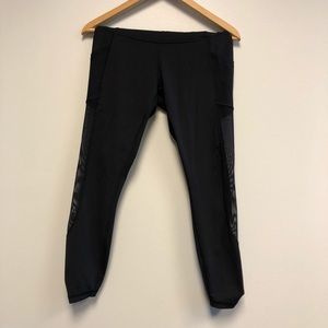 Black Mesh Lululemon Full Length Tights - Size 8